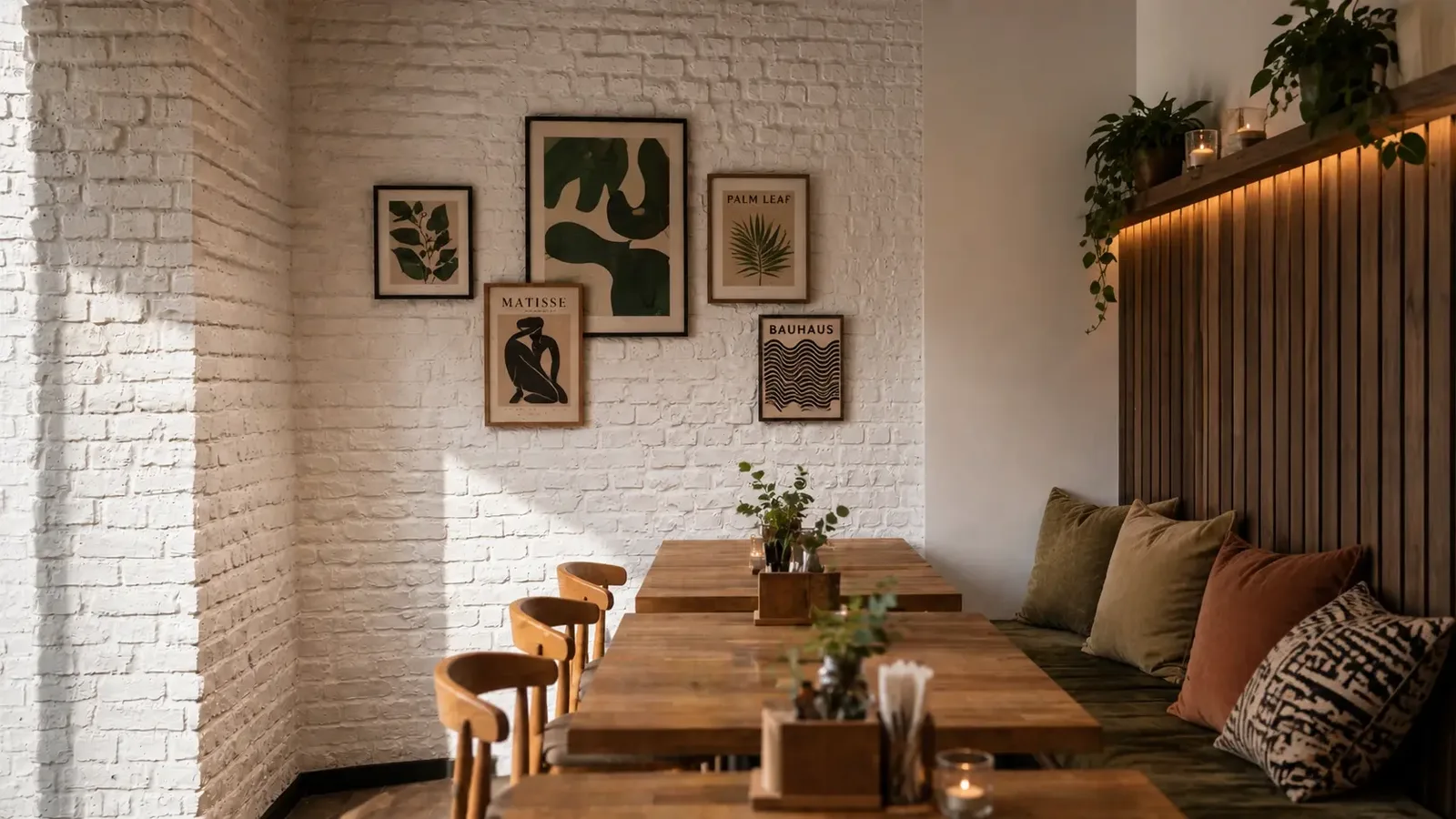 Restaurante com painel Garda