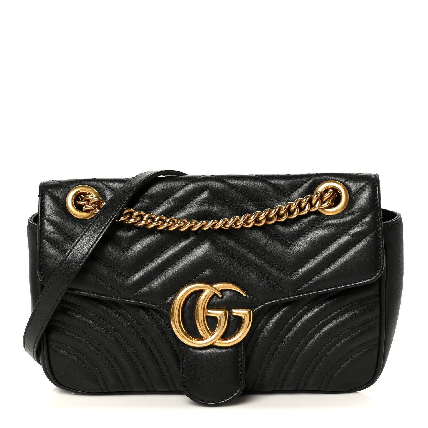 Gucci GG Marmont Pequena — Preto