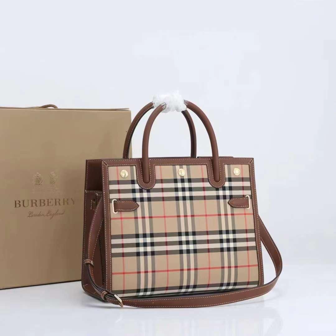 Burberry Banner Tote — Vintage Check