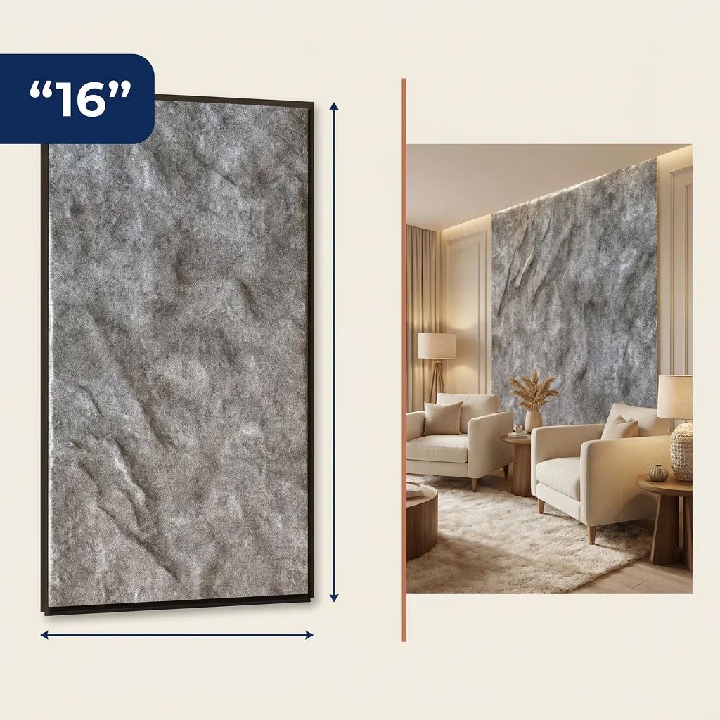 Painel de Parede 3D EPS Duinsteen 120x50 cm