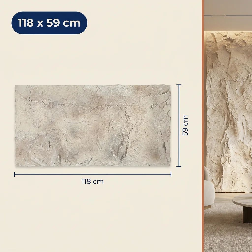 Painel de Parede 3D PU Bohème Canyon 118x59 cm