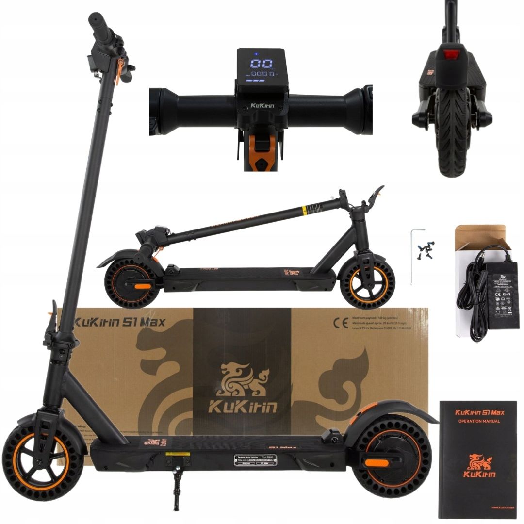 Patinete Elétrico KuKirin S1 Max — Dobrável 500W (até 40 km)