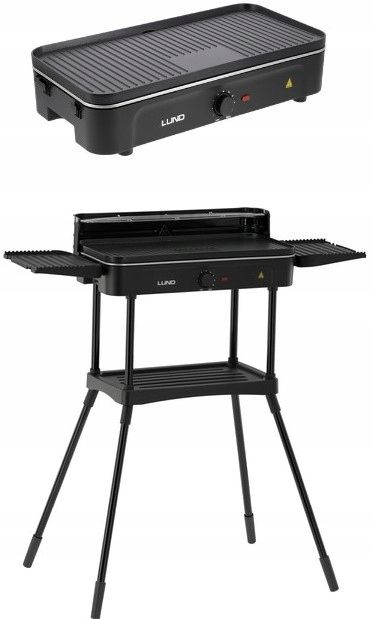 Churrasqueira Elétrica de Pé Lund — 2200W (Grelha 50 × 25 cm)