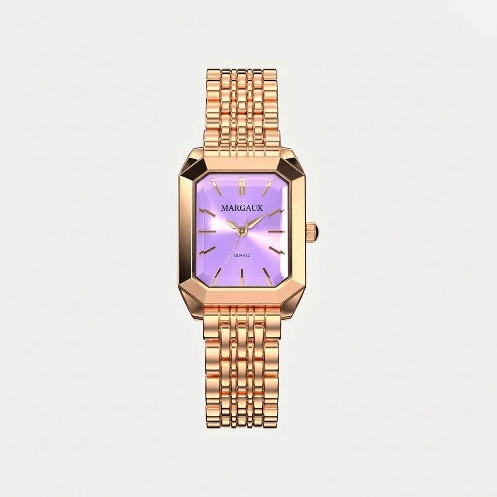 Relógio Tank — Ouro Rosé