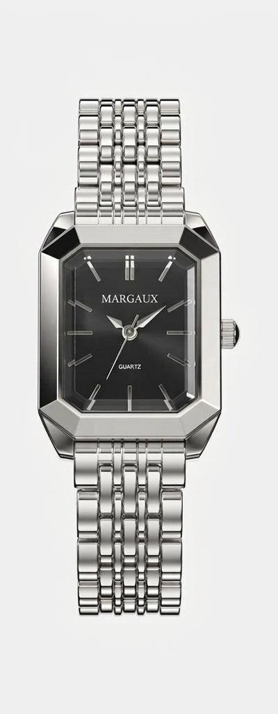 Tank Watch — Silver + Onyx